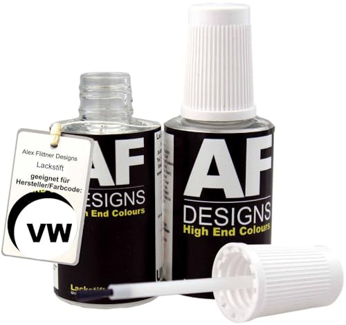 Alex Flittner Designs Lackstift für VW Weiss LP9A 2x20 ml | Lackstift Set geeignet für Farbcode: LP9A und Farbname: Weiss