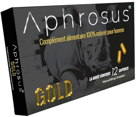 Gold-Complément alimentaire pour hommes à base de ginseng et Ginkgo- Effet super puissant et prolongé -blister 12 gélules