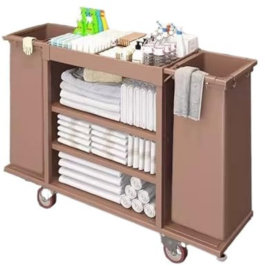Hotel-Reinigungswagen Reinigungswagen Stofftasche Gästehotel-Tuchwagen Zimmerservice-Trolley Reinigungsservice-Trolley