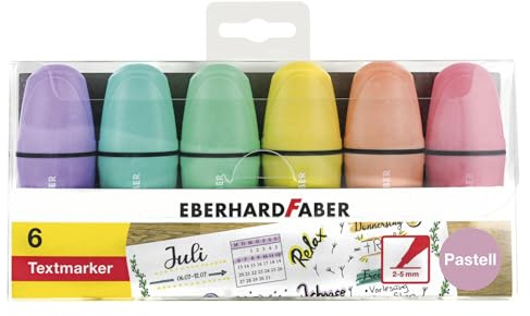 NEU Textmarker/Highlighter, Mini Pastell, 6 Farben sortiert