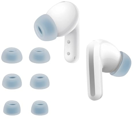 kwmobile 6X Silikonaufsätze für Xiaomi Redmi Buds 5 - Ersatz Ohrstöpsel in 3 Größen - Ear Tips für In-Ear Kopfhörer - Zubehör Ersatzpolster in Hellblau