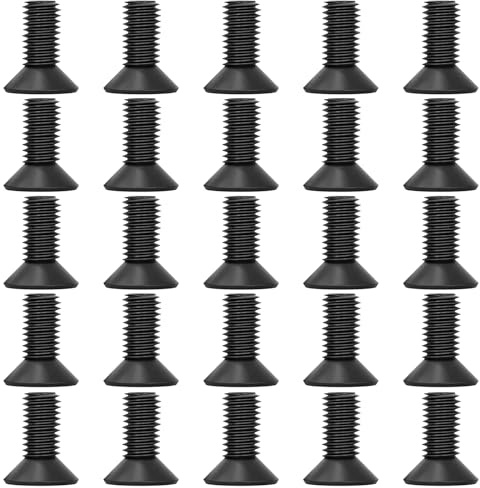25 M5 Schrauben Kapseln Schwarz Linsenkopfschrauben M5 X 16mm Fahrrad-Vorbau-Schraube für Fahrradreparatur M5 Schraube mit Abgesenktem Kopf für Maschinenausrüstung und Wohnmöbel