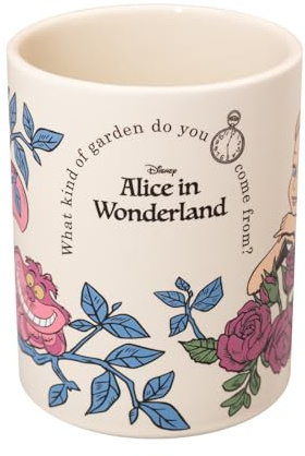 Disney Alice im Wunderland Stifte Organizer Stiftehalter Merch Geschenke | Stifteköcher Schule Bürobedarf 10,5 x 10,5 x 8,5 cm aus Keramik - Schreibtisch Zubehör Deko