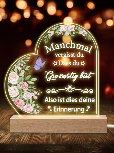 APODESS Du Bist Großartig Geschenk für Frauen Inspirierende Nachtlicht Freundschaftsgeschenke Beste Freundin Geburtstagsgeschenk für Schwestern Kollegen Ehefrau Mutter