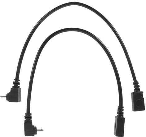 jojofuny 90 Degree Angled Micro Usb Cable 2-pack for Fast Charging and Data Sync Right Angle Usb for Devices Compatible Smartphones and Gps