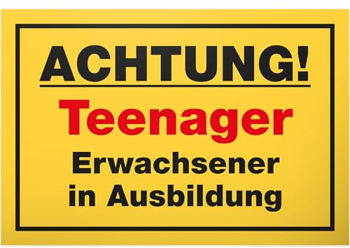DankeDir! Erwachsener in Ausbildung - Schild 30 x 20 cm - Geburtstag Dekoration Jugendliche Zimmer Deko Tür Deko Geschenk Idee - Jugendzimmer Türschild Zimmer Jungen Spruch Geschenkidee Teenager