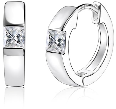 ALEXCRAFT 14K Vergoldet Ohrringe Kleine Zirkonia Creolen für Damen Frauen