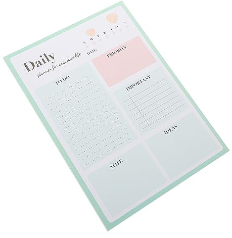 CAXUSD Portable Notizblock Für Tägliche Planung to Do Liste Notizbuch Für Arbeit Und Studium Abreißbar Handlich Und Leicht Für Büro-organizer