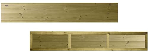 Ultimate Horizontal T&G 6x1ft (W: 6ft x H: 1ft) Capped Decorative Garden Fence Panel Fully Framed Strong Treated Interlocked Tongue & Groove Smooth Boards Width 1828mm x Height: 300mm