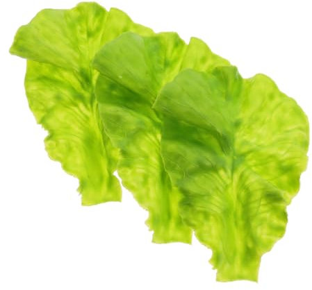 ADOCARN 3stücke Künstlicher Grüner Salat Simulationsgemüse Kunststoffgemüse Realistisches Dekorationsgemüse Für Küchenschränke Und Ferienhäuser