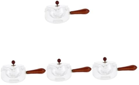 DECHOUS 4pcs Rotating Tea Kettle Side Handle Chinese Teapot Infuser for Loose Tea and