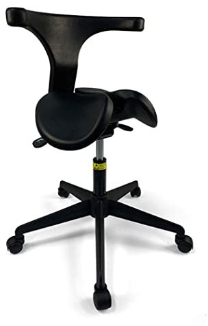 LULUMAIC Sattelstuhl Ergonomic Sattelhocker Verstellbarer Sattelstuhl Zahnstuhl für Krankenhauslabor -Salonbüro, B, M.