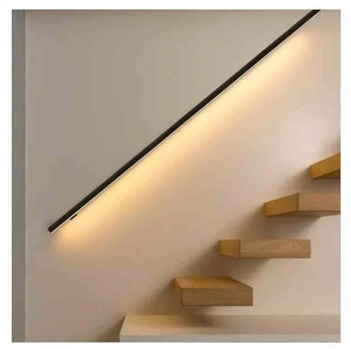 Corrimano per Scale con Luce, corrimano in Alluminio a LED - Corrimano per Scale Montato a Parete - Maniglia di Accesso assistita Contro Il Muro Luce di Passaggio della Villa (150 CM)