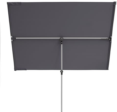 Doppler Active Balkonblende Silver Edition 180x127cm in Anthrazit I Sonnenschutz für Balkon & Terrasse I Flexibler Sichtschutz I Sonnenschirm rechteckig & drehbar I Gartenschirm für Dachterassen