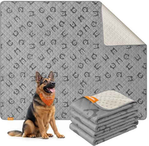 Feandrea Couverture Chien Imperméable, Lavable, 208 x 173 cm, Housse de Protection pour Canapé, Font Antidérapant, Conception Matelassé, Gris Tourterelle PPB028GD01