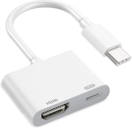 Apple USB-C to HDMI Adapter 4K@120Hz for iPhone 15 16 to TV, MFi Certified Type-C to HDMI 2.1 Cord Dongle with 100W Fast Charging Port for MacBook Pro/Air, iPad Pro, iMac, Galaxy S25/S24 and More