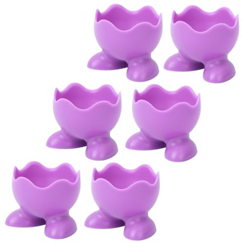 POPETPOP 6piezas Hueveras De Silicona Bandeja para Cocer Huevos Soporte para Huevos De Mesa Utensilio De Cocina para Usar La Cocina o Mesa