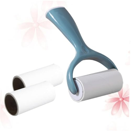 Abaodam Lint Roller Clothes Hair Remover Sticky Dusting Brush with Blue Handle 4pcs Set for Pet Hair and Lint Removal on Clothing and Furniture