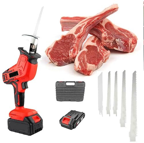 smafoseedding Sierra Eléctrica para Huesos De Carne, Herramienta Inalámbrica De Mano para Madera/Hueso, Sierra Alternativa Eléctrica, Sierra De Mano Profesional para Carne para Carnicería O Hogar