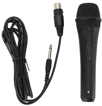 Fabater Microfono Dinamico Cablato, Microfono Palmare Cardioide con Connettore a 3 Pin e Cavo Lungo, per Karaoke, Canto, Feste, Conferenze, Matrimoni, Eventi All'aperto