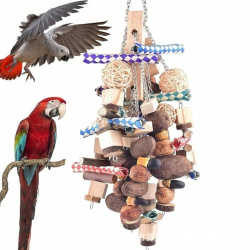 Undulat Leksaker Trä Och Rotting Naturlig Berikning Husdjurstillbehör | Små Parakitburleksaker för Fåglar För Kakadua, Nymfparakit, Conure Och Undulat För , Balkong Och