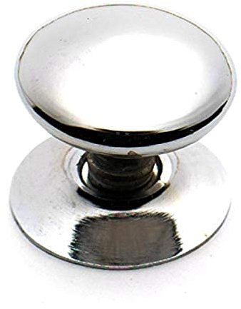 Merriway BH06151 (2 Pcs) Cupboard Door/Drawer Knob Brass Chrome Plated Victorian 50mm - Pack of 2 Pieces