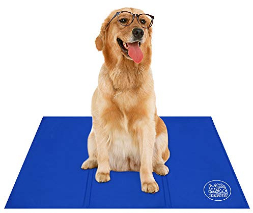 Bravpet Pet Kylmatta Pet Självkylande pad matta sängmattor Komfort för katter och hundar 90CMx50CM (Large)