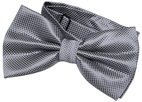 DonDon Noeud papillon pour homme 12 x 6 cm avec crochet déjà lié et réglable - gris