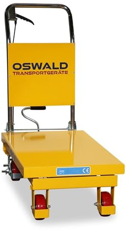 Hubtischwagen OSWALD TH300 - fahrbarer Hubtisch 300 kg, 900 mm Hubhöhe, 855 x 500 mm Plattform