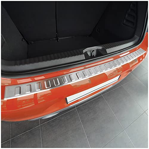 tuning-art BL997 Protector de Borde de Carga para Renault Clio 5 Sedán 2019- con un Borde, Color:Plata