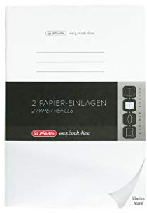 Herlitz 50034109 Refill für Notizheft flex, A4, 2 x 40 Blatt blanko, 1 Stück