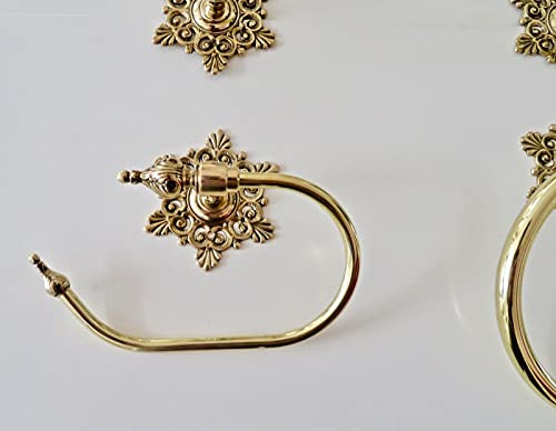 Toilettenpapier-Halter Gold Jugendstil WC Papierhalter Messing Klopapier Rollenhalter Barock Antik Badezimmer Barock Klorollenhalter Wandbefestigung WC Papier Halterung SA1970