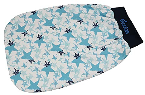 Schlafsack Sterne hellblau Strampelsack Pucksack Sommerschlafsack für Babys mit Namen - personalisiertes Geschenk Babyschlafsack
