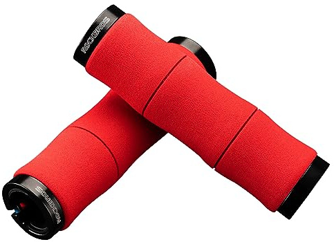 ROCKBROS Fahrradgriffe Rutschfeste EVA Schwamm Fahrrad Lenkergriffe mit Aluminium Lock-On Design Roller Lenkergriffe, Fahrrad Lenkergriffe für MTB Rennrad Trekkingrad E-Bike, 22MM Bike Handgriff
