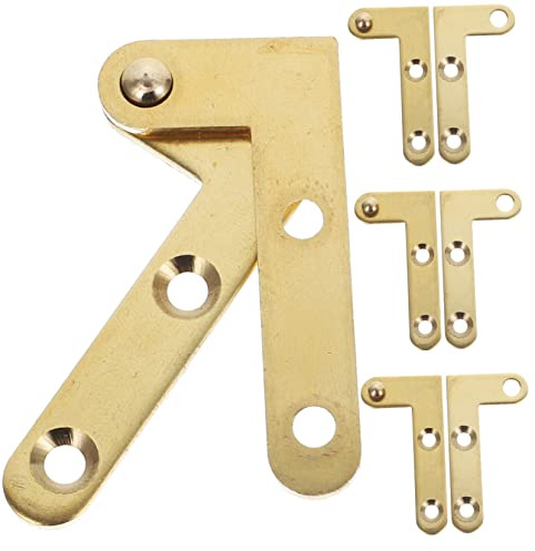 Hoement 4ensembles Charnières Pivotantes à Degrés Pour Porte Secrète Charnières De Porte Cachées Pour Armoire Fonctionnement Silencieux