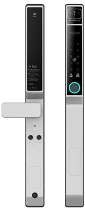Swokely Smart Lock 2.4Ghz WiFi Keyless Entry Door Lock Handle Aluminum Biometric Door TY App for 40-120mm Thickness Office Home Bedroom Door (Silver)