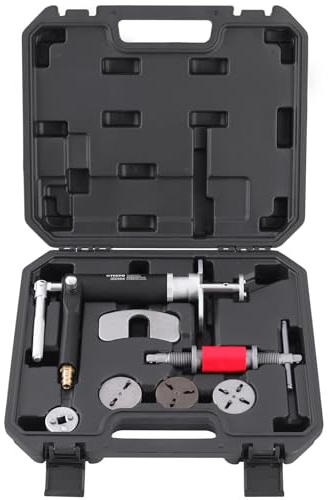 TECPO Pneumatischer Universal Druckluft Bremskolbenrücksteller Set 8-teilig Bremskolben Rücksteller Werkzeug