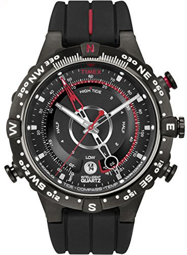 Timex Intelligent Quartz Herren-Armbanduhr Tide-Temp-Compass 45 mm Silikon T2N720