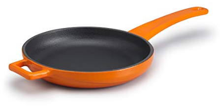 Pentole Agnelli COGHSFP11116O Frying Pan with Cast Iron Handle, Diameter 16 Cm, Orange