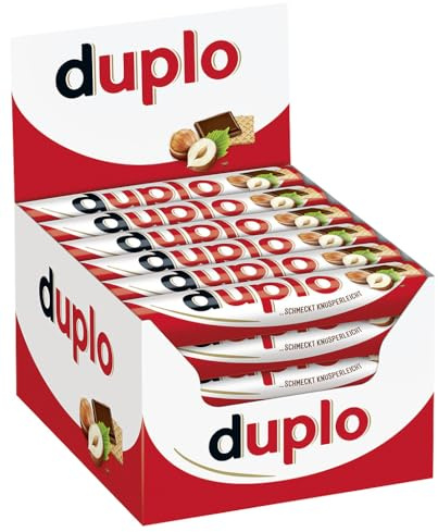 Ferrero Duplo Einzelriegel – Schmeckt knusperleicht – 1 Packung mit je 40 Einzelriegeln (40 x 18,2 g), 18.2 g (40er Pack)