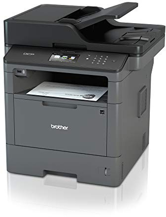 Brother DCPL5500DN Stampante Multifunzione Laser Senza Fax, Bianco e Nero, Velocità di Stampa 40 ppm, Stampa Fronte/Retro Automatica, Rete Cablata (no W-iFi), Display Touchscreen a Colori da 9.3 cm