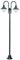 vidaXL Farolas Jardín Aluminio 2 Luces Verde Oscuro 220 cm Iluminación Patio