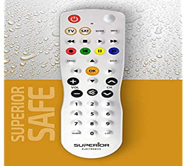 Superior Electronics SUPTWW001 Universal-Fernbedienung mit Zwei Speicherbänken, Weiß