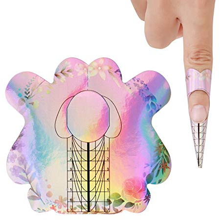 BNG 100Pcs Nail Forms Sticker Acrylic Extension Guide Tips Nail Art UV Gel Manicure Design Paper Tools Forms for Gel