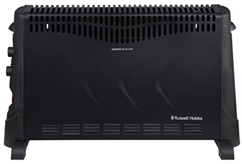 Russell Hobbs 2000W/2KW Electric Convector Heater with 24 Hour Timer in Black, 3 Heat Settings, Overheat Protection, Adjustable Thermostat, 20m² Room Size, RHCVH4002B with 2 Year Guarantee