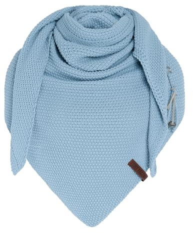 KNIT FACTORY - Dreiecksschal Coco - Damen Strickschal mit Wolle - Umschlagtuch für den Herbst und Winter - Winterschal - Dreieckstuch - Hochwertige Qualität - XXL Schal - 190 x 85 cm