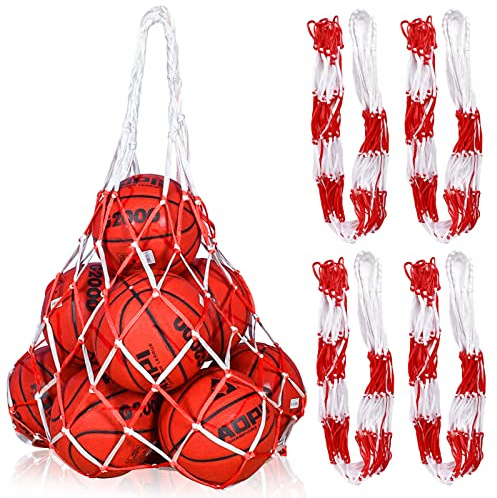 Vegena 4 pezzi rete per palloni, rete per palloni grande per 10-15 palloni, borsa rete per palloni, rete porta palloni, portatile borse a rete in nylon per palloni, borsa a rete per calcio