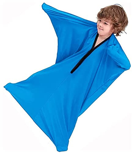 WGUST Sensory Compression Body Sock, Sensory Body Sack bietet Ganzkörperkompression - Autismus/ADHS/SPD - mit beruhigender Wirkung (Color : Sky Blue, Size : L/Large-71 * 142cm)