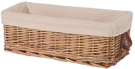 Narrow Space-save Wicker Storage Basket Bathroom Toilet Roll Basket Gift Hamper Bathroom Hallway Kitchen Storage Gift Basket (Brown)