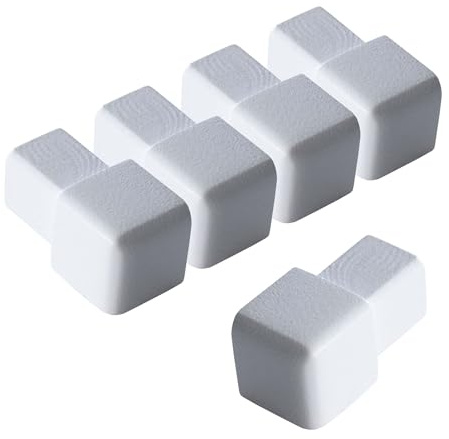 Dalsys 5x ändstycke för kakelprofil 10mm, kvadratprofil aluminium (anodiserat) vit